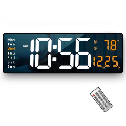 Digital Wall Clock with Remote