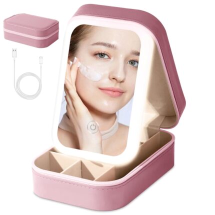 Small Travel LED Makeup Mirror Case